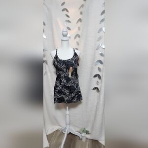 OP Jersey Tank Black + White Leopard Size: XL/XG